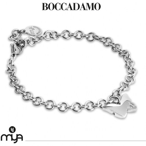 Bracciale catena ovale con Farfalla pendente e zircone bianco PI/BR53 Boccadamo.